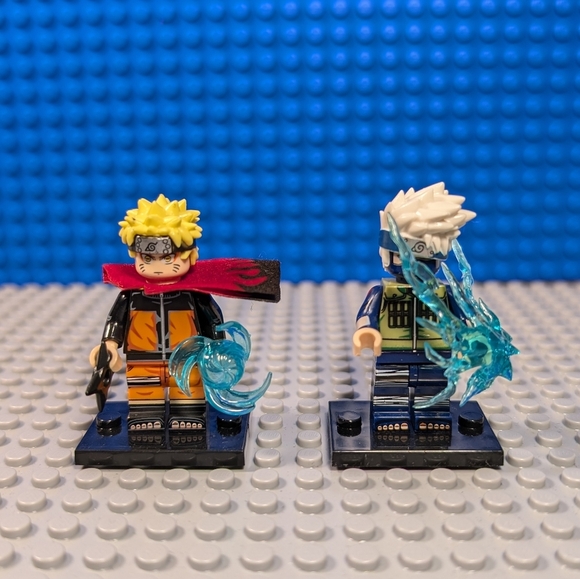 2 Minifigures- Naruto Anime Building Block Toy Action Figures Manga Collectible - Picture 1 of 5